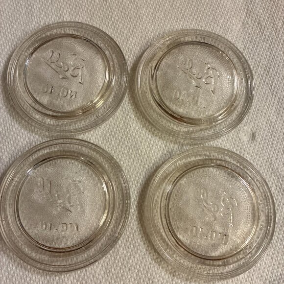 Ball Jar Mason Jar Lid Glass Inserts No 10 lot of 4 Vintage - Picture 2 of 7